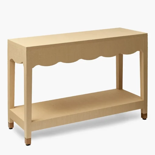 Mrs. Alice Gwendolyn Grasscloth Console Table< Furniture
