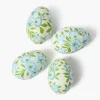 Mrs. Alice Hand Painted Green & Blue Pastel Eggs (Set of 4)< Spring Decorations