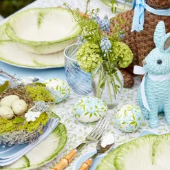 Mrs. Alice Hand Painted Green & Blue Pastel Eggs (Set of 4)< Spring Decorations