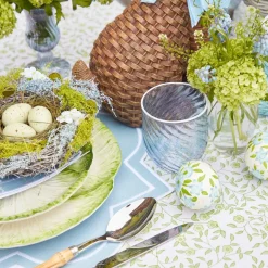 Mrs. Alice Hand Painted Green & Blue Pastel Eggs (Set of 4)< Spring Decorations