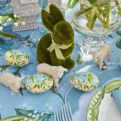 Mrs. Alice Hand Painted Green & Blue Pastel Eggs (Set of 4)< Spring Decorations