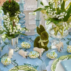 Mrs. Alice Hand Painted Green & Blue Pastel Eggs (Set of 4)< Spring Decorations