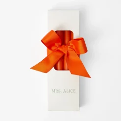 Mrs. Alice Handmade Orange Candles (Set of 8)< Summer Candleware | Candles