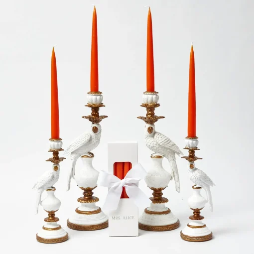 Mrs. Alice Handmade Orange Candles (Set of 8)< Summer Candleware | Candles