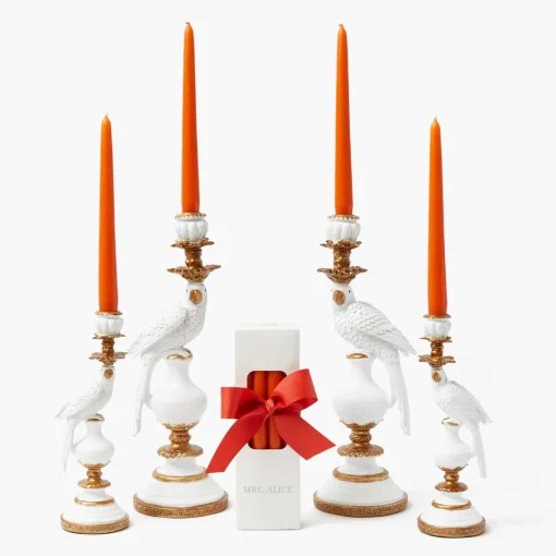 Mrs. Alice Handmade Orange Candles (Set of 8)< Summer Candleware | Candles
