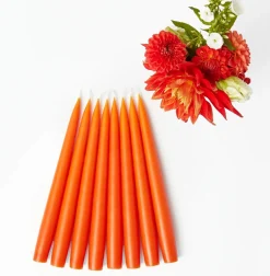 Mrs. Alice Handmade Orange Candles (Set of 8)< Summer Candleware | Candles