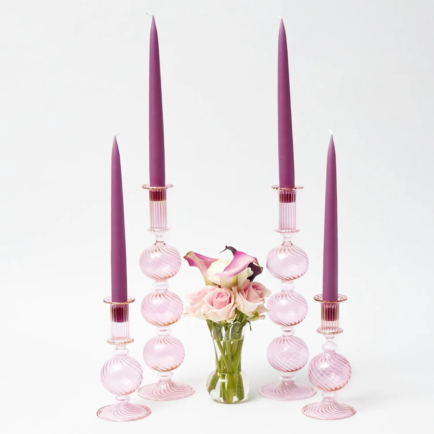 Mrs. Alice Handmade Purple Candles (Set of 8)< Summer Candleware | Candles