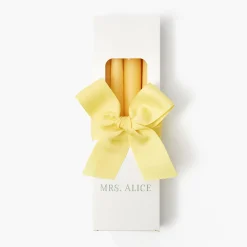 Mrs. Alice Handmade Soft Yellow Candles (Set of 8)< Summer Candleware | Candles