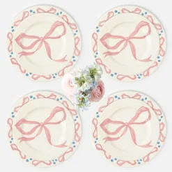Mrs. Alice Harley's Bow Dinner & Starter Plates (Set of 8)< Crockery Sets