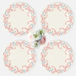 Mrs. Alice Harley's Bow Dinner Plates (Set of 4)< Dinner Plates | Crockery Sets