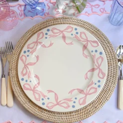 Mrs. Alice Harley's Bow Dinner Plates (Set of 4)< Dinner Plates | Crockery Sets