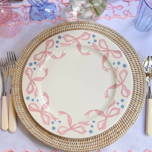 Mrs. Alice Harley's Bow Dinner Plates (Set of 4)< Dinner Plates | Crockery Sets