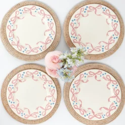 Mrs. Alice Harley's Bow Dinner Plates (Set of 4)< Dinner Plates | Crockery Sets