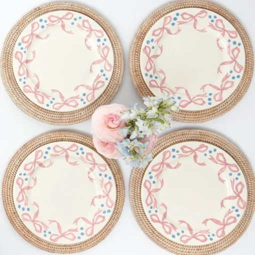 Mrs. Alice Harley's Bow Dinner Plates (Set of 4)< Dinner Plates | Crockery Sets