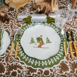Mrs. Alice Heidi & Hans Skier Dinner Plate  (Set of 4)< Dinner Plates | Crockery Sets