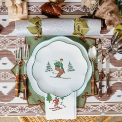 Mrs. Alice Heidi & Hans Skier Dinner Plate  (Set of 4)< Dinner Plates | Crockery Sets
