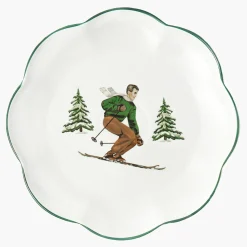 Mrs. Alice Heidi & Hans Skier Dinner Plate  (Set of 4)< Dinner Plates | Crockery Sets