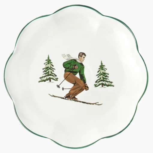 Mrs. Alice Heidi & Hans Skier Dinner Plate  (Set of 4)< Dinner Plates | Crockery Sets