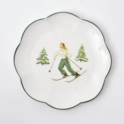 Mrs. Alice Heidi & Hans Skier Dinner Plate  (Set of 4)< Dinner Plates | Crockery Sets