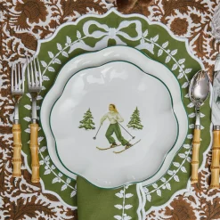 Mrs. Alice Heidi & Hans Skier Starter Plates (Set of 4)< Starter Plates | Crockery Sets