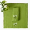 Mrs. Alice Hydrangea Green Linen Napkins (Set of 4)< Napkins | For Her