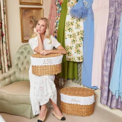 Mrs. Alice Isabella Rattan Basket (Small)< For The Hostess | For The Rattan Lover
