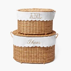 Mrs. Alice Isabella Rattan Basket (Small)< For The Hostess | For The Rattan Lover