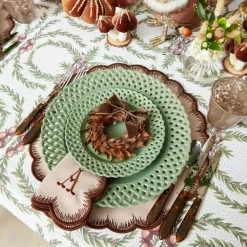 Mrs. Alice Isabella Taupe & Chocolate Napkins (Set of 4)< Napkins | Mrs. Alice Monogram