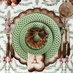 Mrs. Alice Isabella Taupe & Chocolate Placemats (Set of 4)< Placemats