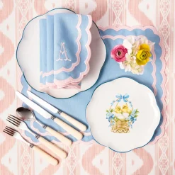 Mrs. Alice Isla Blue & Pink Placemats & Napkins (Set of 4)< Table Linen Sets | Mrs. Alice Monogram
