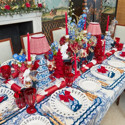 Mrs. Alice Isla Blue Toile Tablecloth< Tablecloths