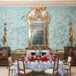 Mrs. Alice Isla Blue Toile Tablecloth< Tablecloths