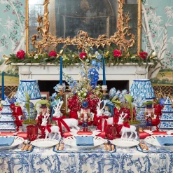 Mrs. Alice Isla Blue Toile Tablecloth< Tablecloths