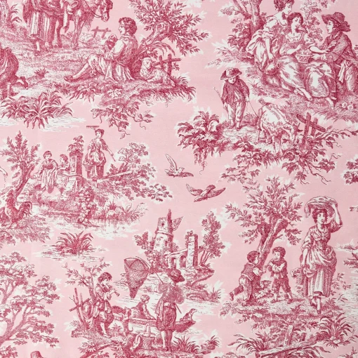 Mrs. Alice Isla Pink Toile Tablecloth< Tablecloths