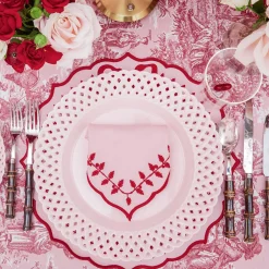 Mrs. Alice Isla Pink Toile Tablecloth< Tablecloths