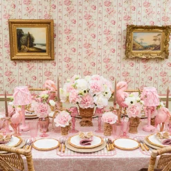 Mrs. Alice Isla Putty & Pink Gingham Placemats & Napkins (Set of 4)< Table Linen Sets | Mrs. Alice Monogram