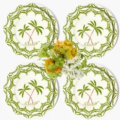 Mrs. Alice Jardin de Palmier Dinner & Starter Plates (Set of 8)< Summer Crockery | Crockery Sets