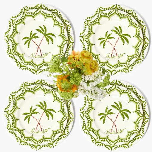 Mrs. Alice Jardin de Palmier Dinner & Starter Plates (Set of 8)< Summer Crockery | Crockery Sets