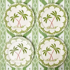 Mrs. Alice Jardin de Palmier Dinner Plates (Set of 4)< Summer Crockery | Dinner Plates