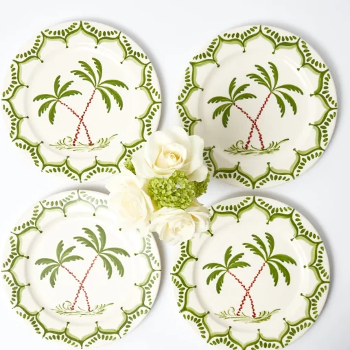 Mrs. Alice Jardin de Palmier Dinner Plates (Set of 4)< Summer Crockery | Dinner Plates