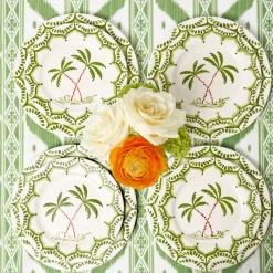 Mrs. Alice Jardin de Palmier Dinner & Starter Plates (Set of 8)< Summer Crockery | Crockery Sets