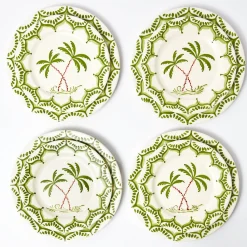 Mrs. Alice Jardin de Palmier Dinner & Starter Plates (Set of 8)< Summer Crockery | Crockery Sets