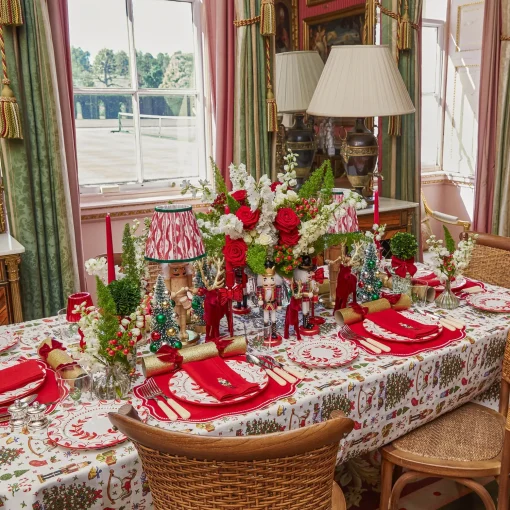 Mrs. Alice Jolly Nutcracker Tablecloth< Tablecloths