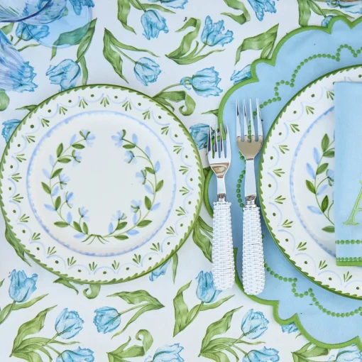 Mrs. Alice Josephine Green & Blue Starter Plates (Set of 4)< Starter Plates | Crockery Sets