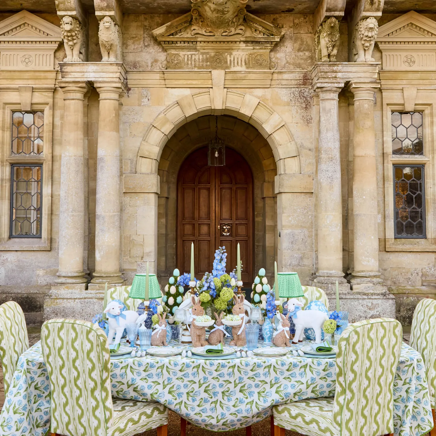 Mrs. Alice Josephine Green & Blue Dinner Plate< Dinner Plates