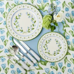 Mrs. Alice Josephine Green & Blue Starter Plates (Set of 4)< Starter Plates | Crockery Sets