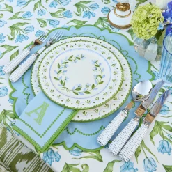 Mrs. Alice Josephine Green & Blue Dinner Plate< Dinner Plates