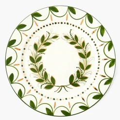Mrs. Alice Josephine Olive & Gold Garland Dinner Plate< Dinner Plates