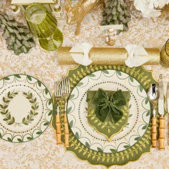 Mrs. Alice Josephine Olive & Gold Garland Dinner Plate< Dinner Plates