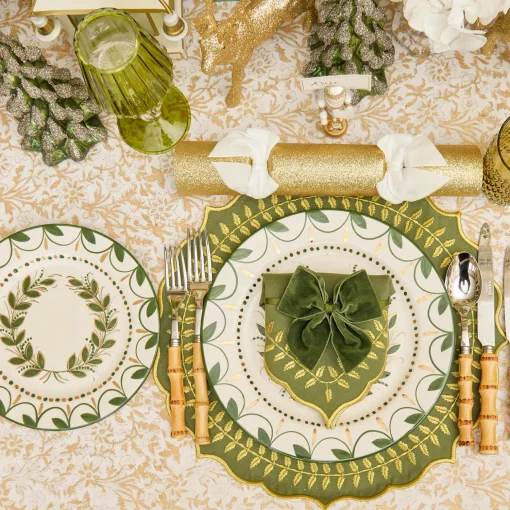Mrs. Alice Josephine Olive & Gold Garland Dinner Plate< Dinner Plates